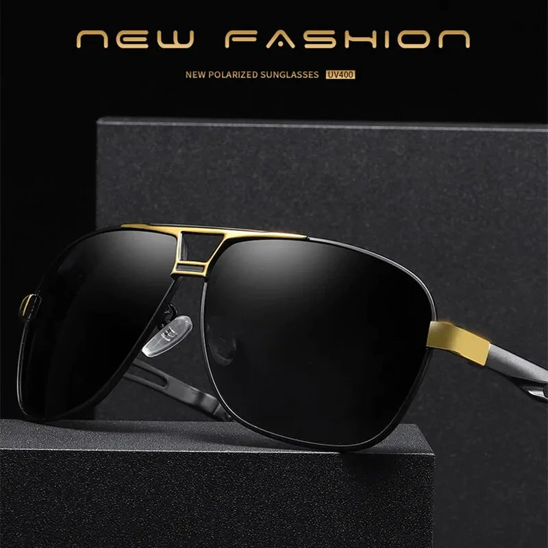Men's UV400 Polarized Pilot Sunglasses for Outdoor Sports