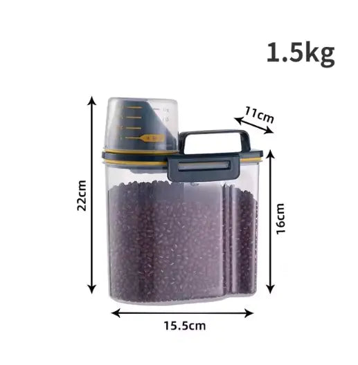 Pet Food Storage Container w/ Measuring Cup