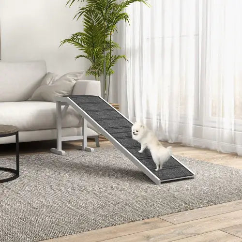 Ramp For Dog Bed, Pet Ramp For Dog With Non-slip Carpet And Top Platform