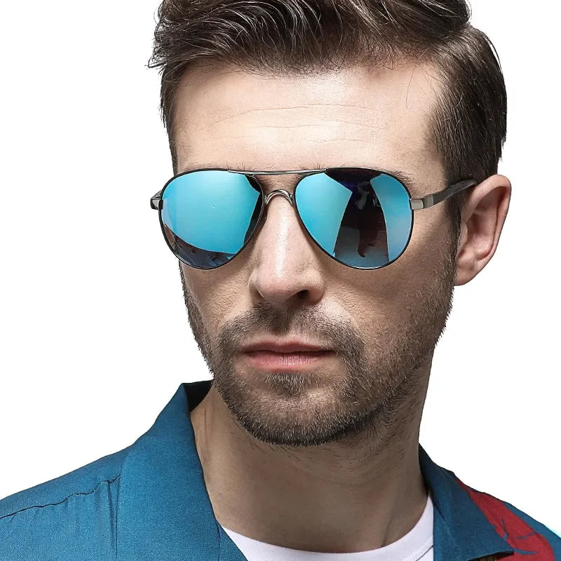 Men's UV400 Polarized Pilot Sunglasses for Outdoor Sports