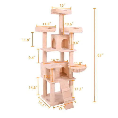 Kitty Cloud Tower - Soft Plush Cat Climber