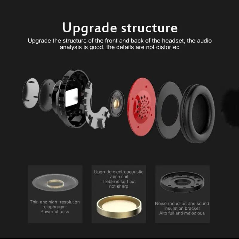 BassBoost Wireless Foldable Headphones