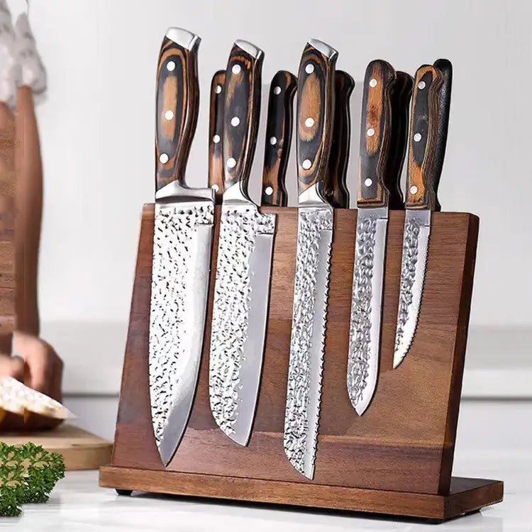 Elegant Wood Magnetic Knife Organizer