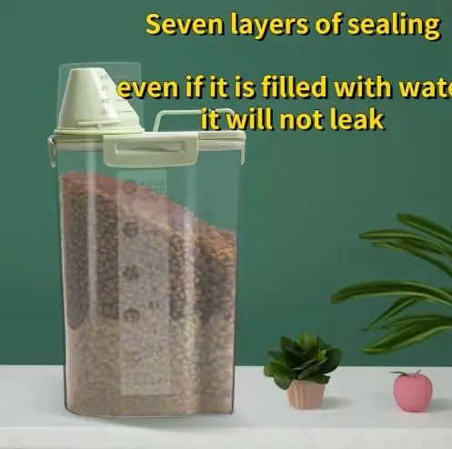 Pet Food Storage Container w/ Measuring Cup