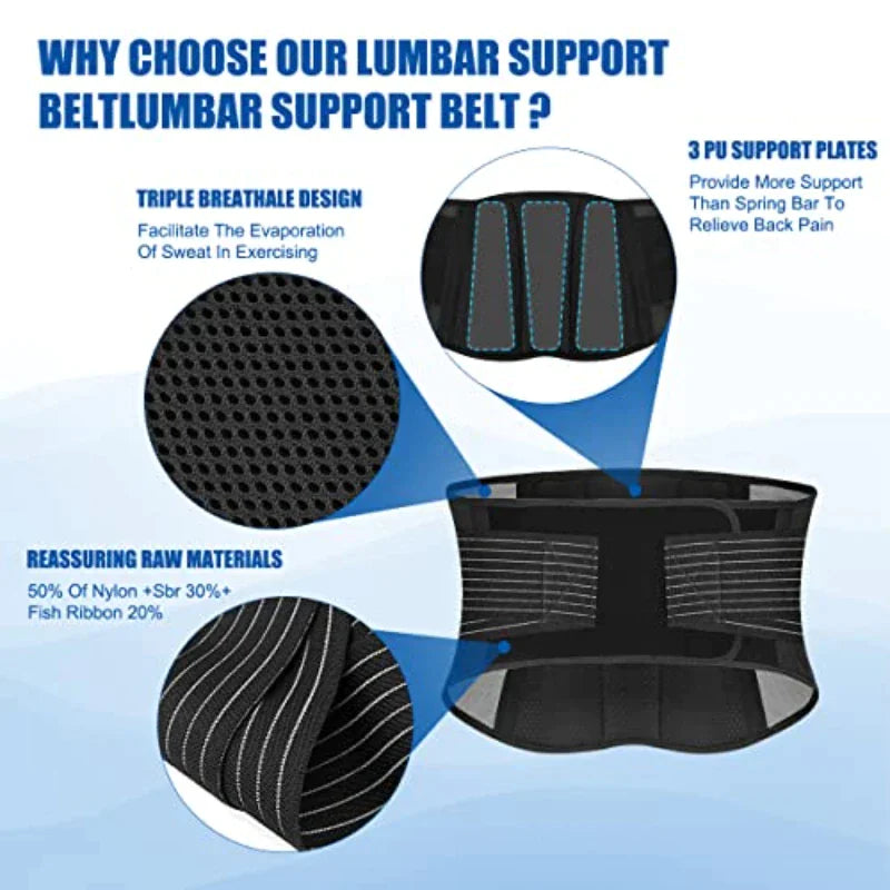 Lumbar Support Waist Belt for Men & Women