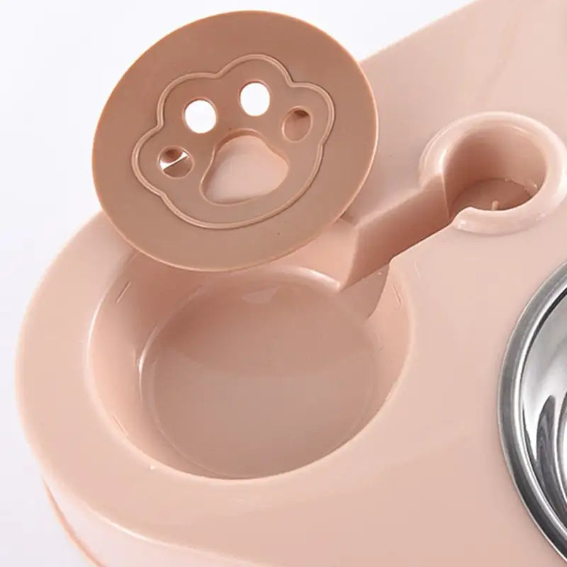 Pet Food Bowl w/ Automatic Drink Feeder