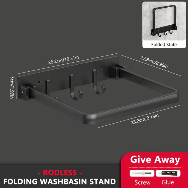 SpaceSaver Foldable Towel Rack
