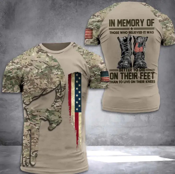 Military Printed 3D T-Shirt