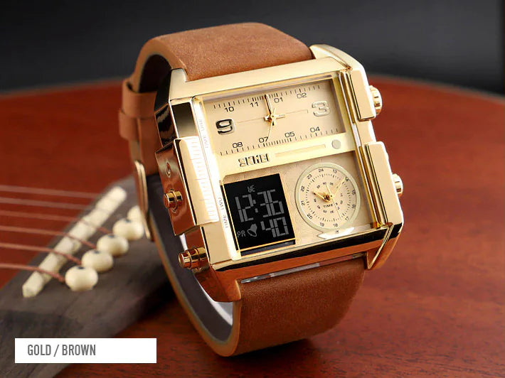 SKMEI Men's Quartz Leather Sports Watch