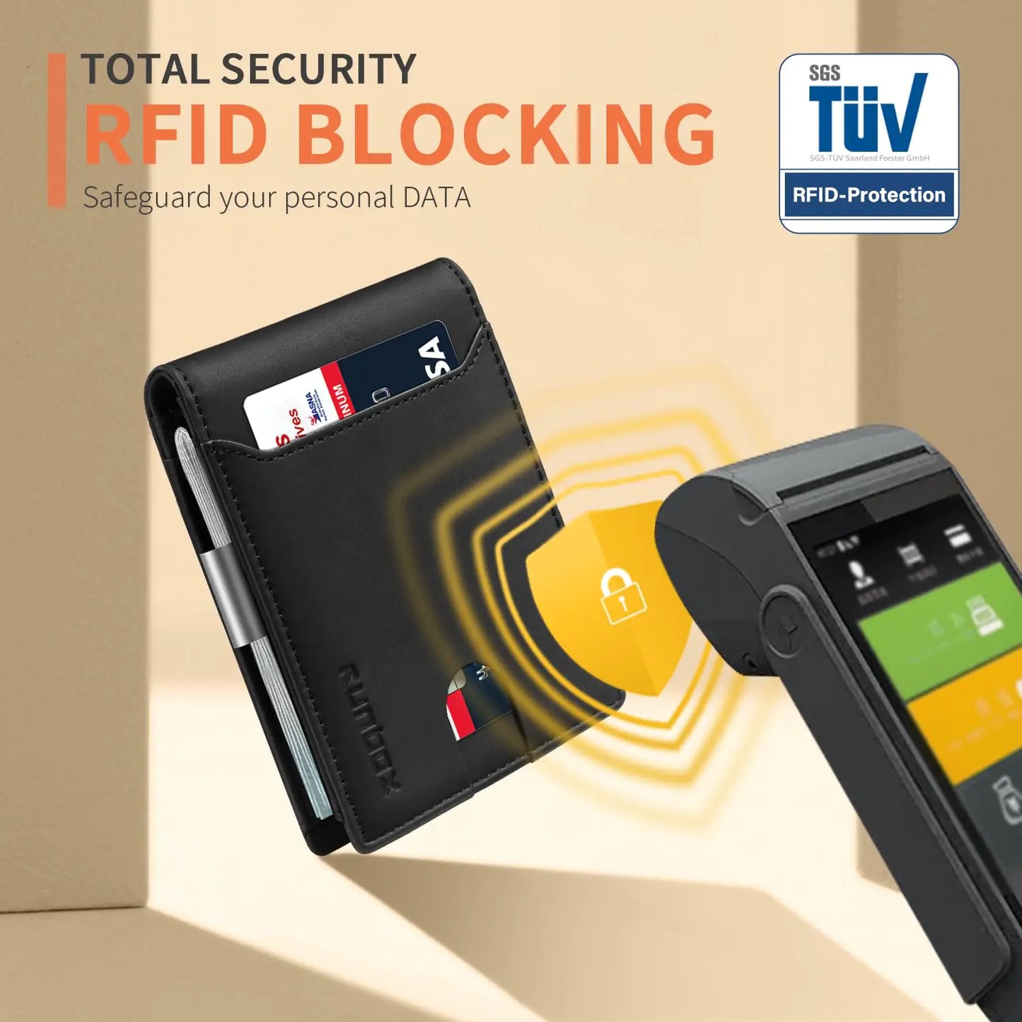 RUNBOX Secure SleekPocket: Bifold RFID Slim Wallet