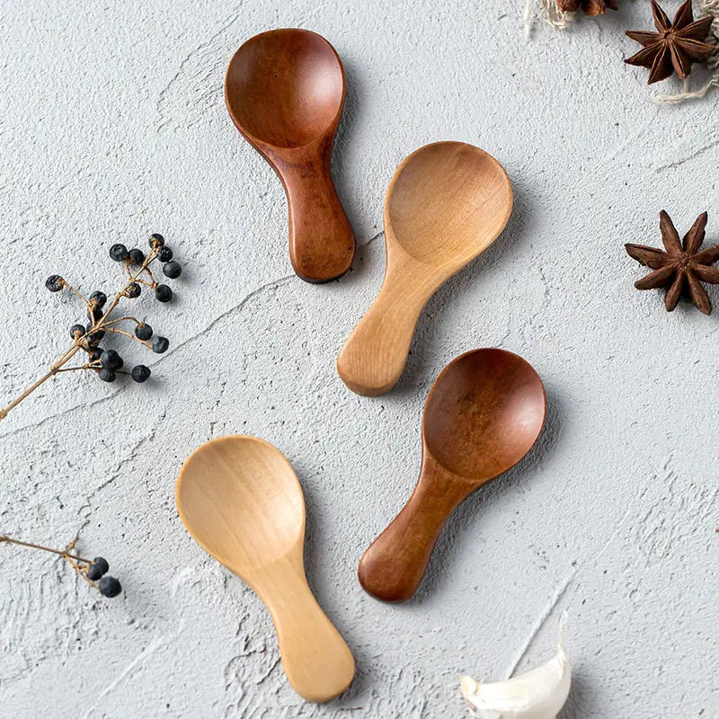 Mini Wooden Spoons 4Pcs