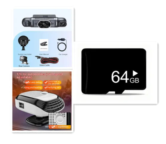 4-Channel HD Wi-Fi Car Dash Cam
