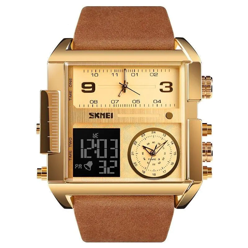 SKMEI Men's Quartz Leather Sports Watch