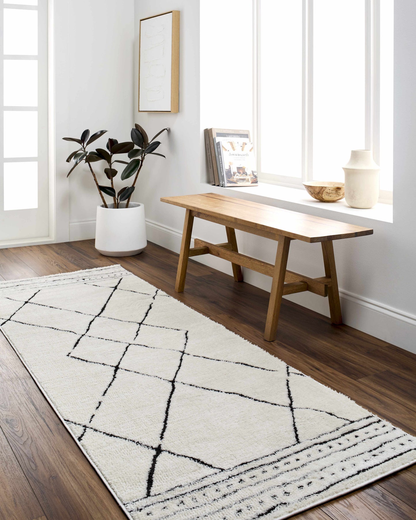 Keone Black & White Thick Rug