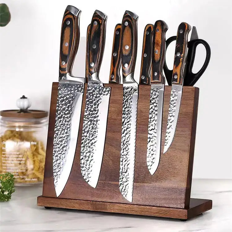 Elegant Wood Magnetic Knife Organizer