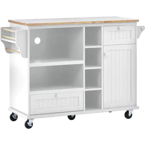 Rolling Kitchen Storage Cart with Locking Wheels