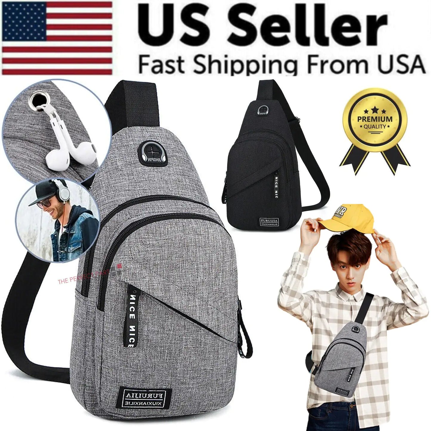 Versatile Cross-Body Sling Bag w/ Adjustable Straps