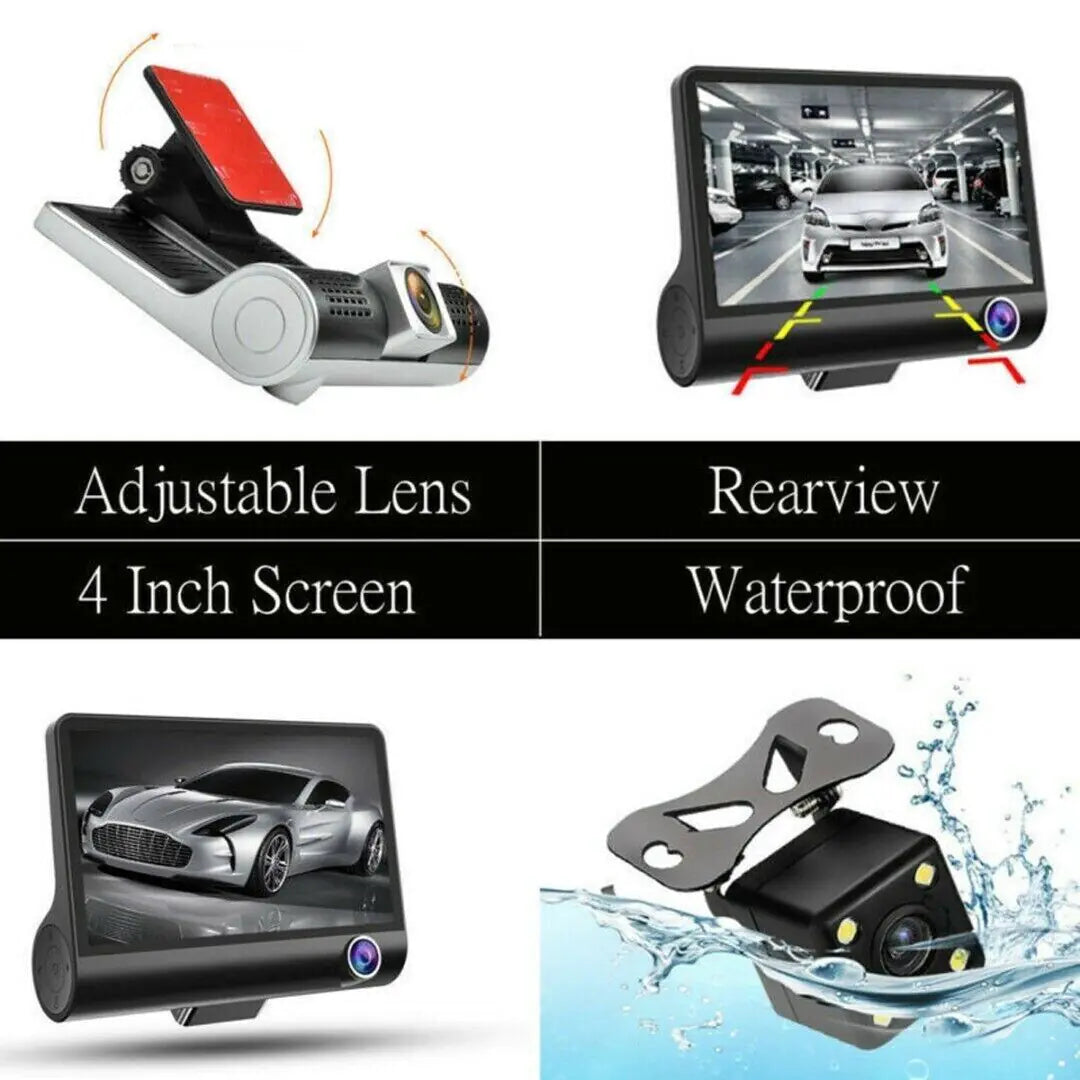 1080P Dual Lens Car Dash Cam with G-Sensor