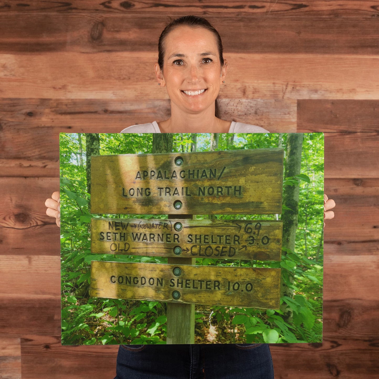 "Trail Crossroads – The Journey Unfolds" / Gallery Wrapped Canvas / Hiking With Stickers '24