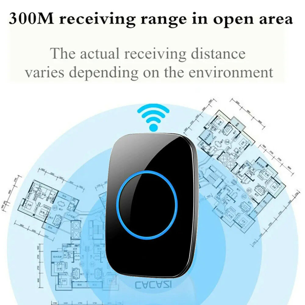 Wireless Weatherproof Doorbell Kit with Adjustable Volume