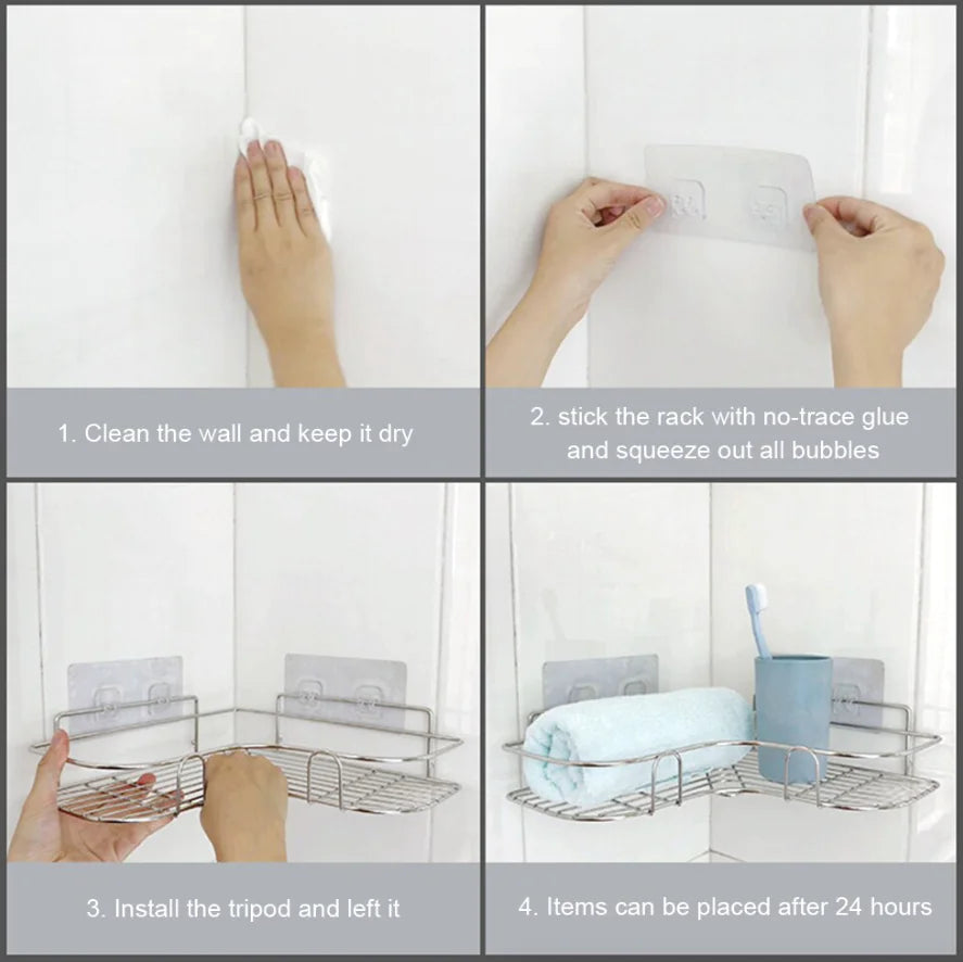 Triangular Bathroom Corner Organizer