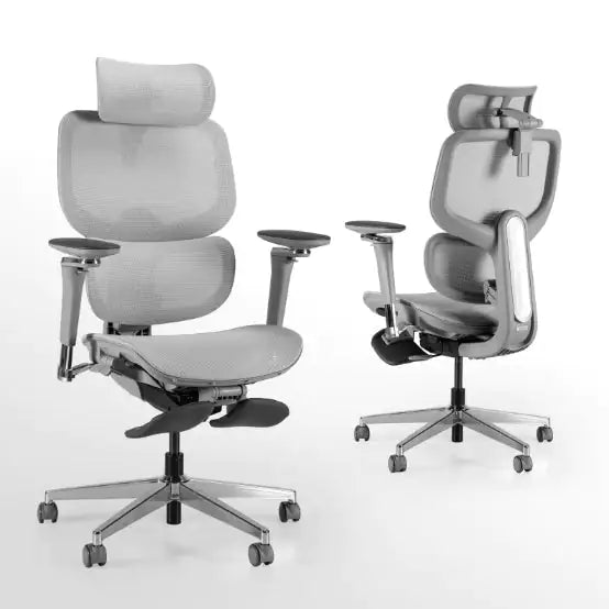 High-Back Ergonomic Chair with Adaptive Lumbar Support