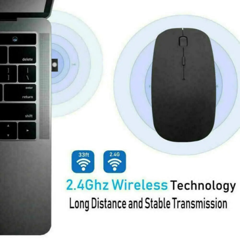 Wireless Optical USB Mouse 2.4GHz for Mac & PC