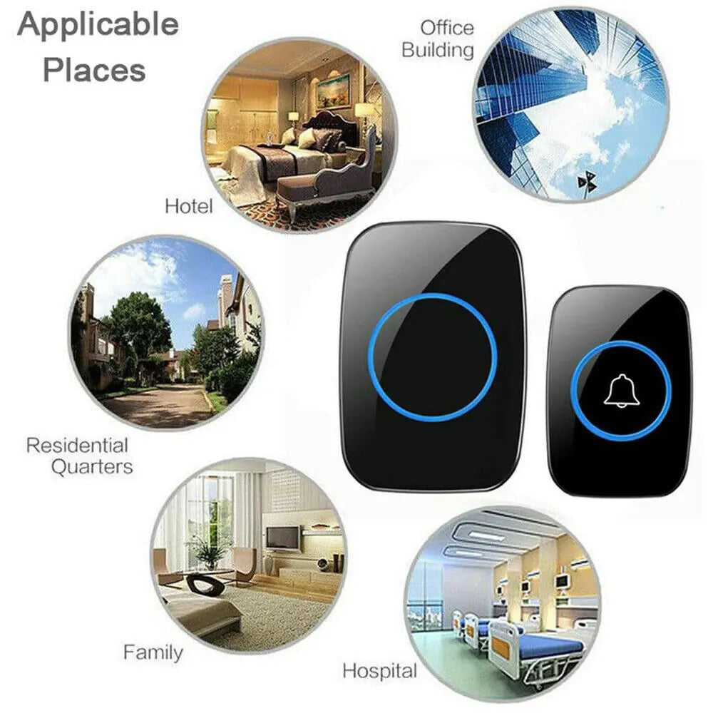 Wireless Weatherproof Doorbell Kit with Adjustable Volume