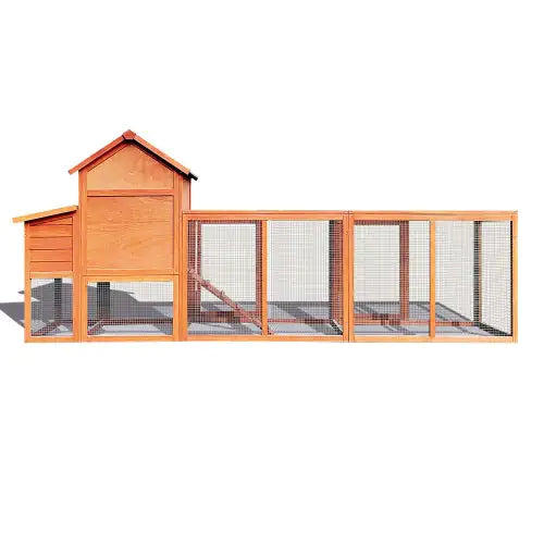 Large Wooden Chicken Coop With Nest Box