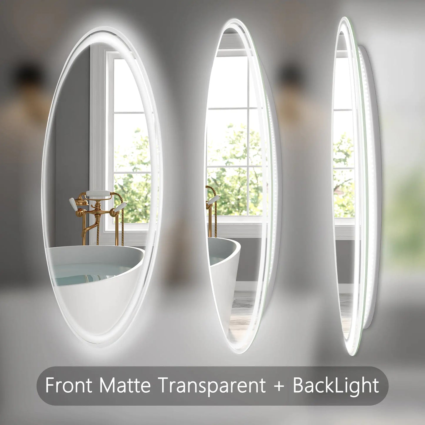 28 Inch Round LED Bathroom Mirror - Wall Mounted