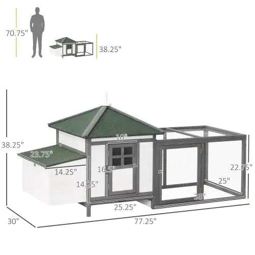 EasyMove Wooden Chicken Coop With Nesting Boxes