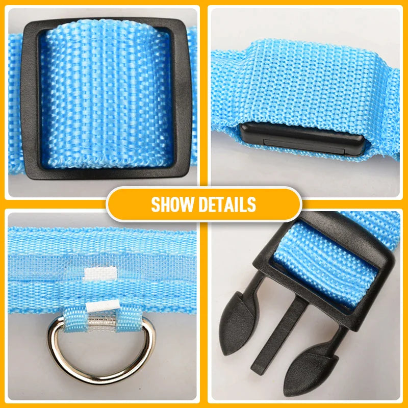 Luminous Safety Pet Collar with Adjustable LED