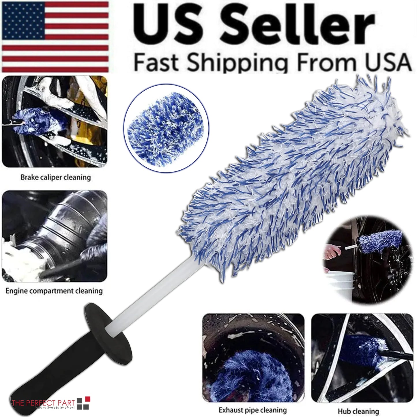 Alloy Wheel Detailing Brush Soft Bristle Cleaner US