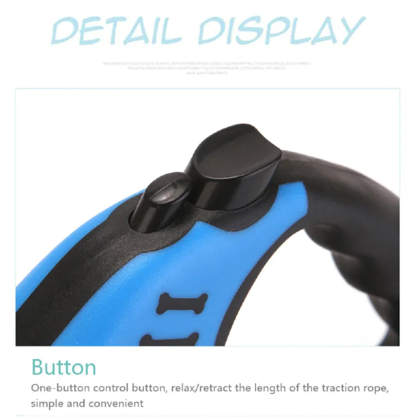 16.5FT Auto-Retract Dog Walking Leash