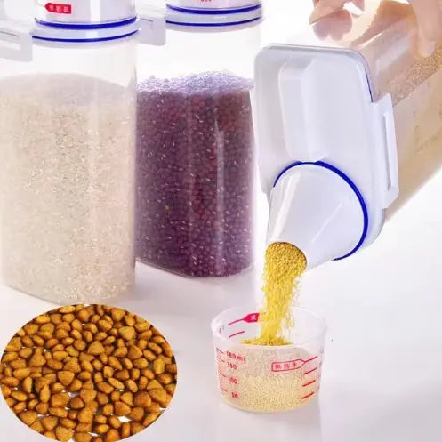 Pet Food Storage Container w/ Measuring Cup