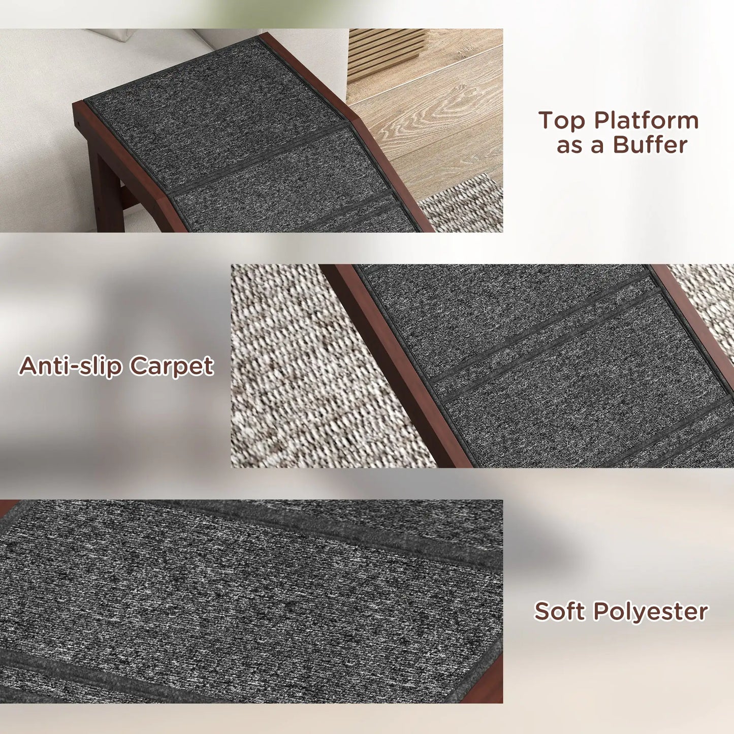 SafeStride Non-Slip Pet Ramp with Platform