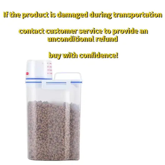 Pet Food Storage Container w/ Measuring Cup