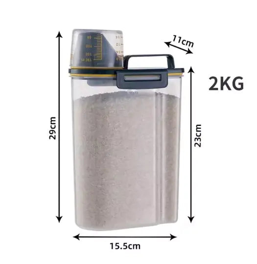 Pet Food Storage Container w/ Measuring Cup
