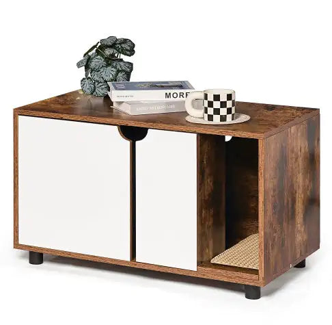 Kitty Litter Cabinet: Double-Door Hidden Hideaway
