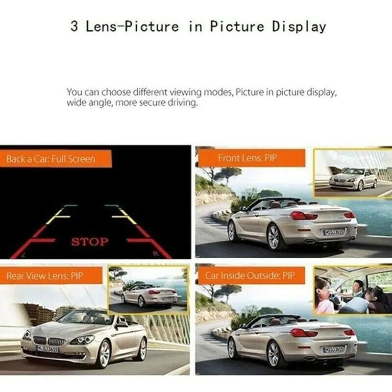 1080P Dual Lens Car Dash Cam with G-Sensor