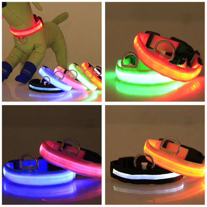 Luminous Safety Pet Collar with Adjustable LED