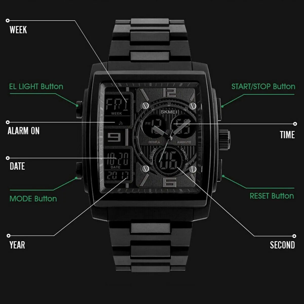 Tactical Chrono Quartz Men's Watch