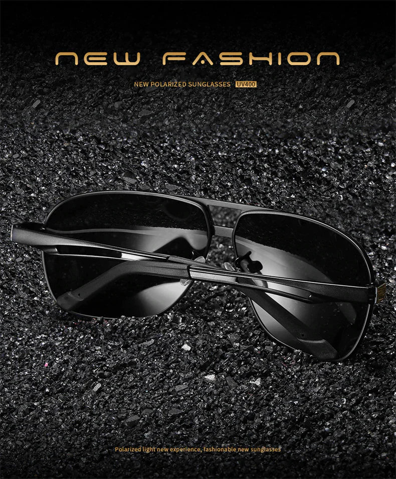 Men's UV400 Polarized Pilot Sunglasses for Outdoor Sports