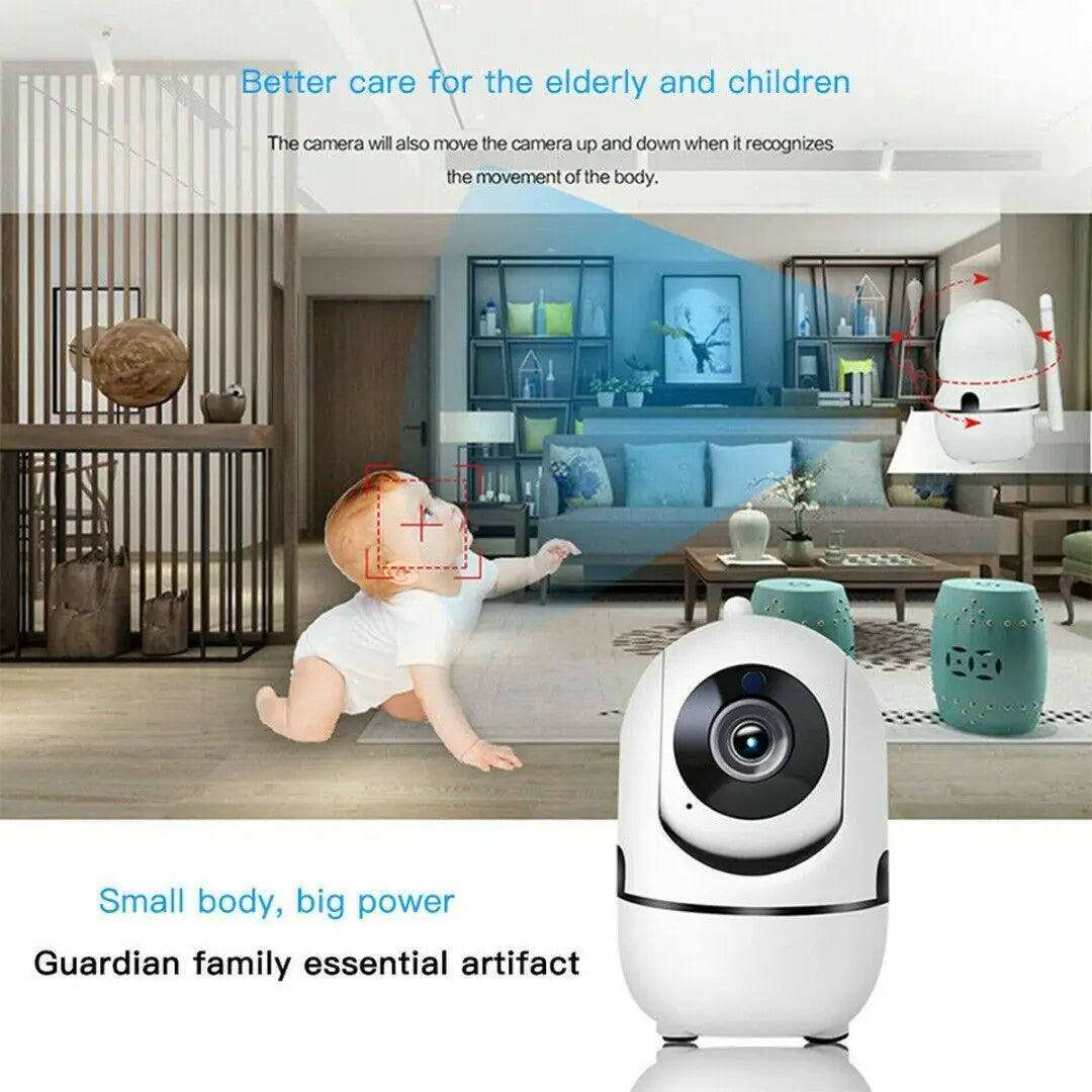 1080P WiFi Wireless Indoor Home Security Camera (Night Vision, Baby, Pet Monitor)