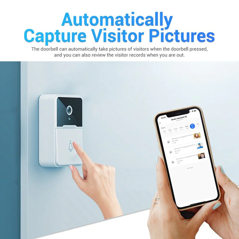 ElegantView HD 1080P Smart WiFi Doorbell with Night Vision and Intercom