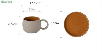 Coffee Mug with Saucer - Ceramic