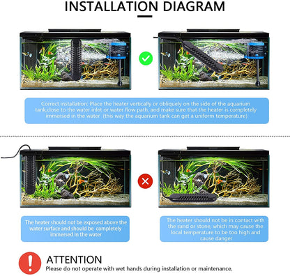 Submersible Aquarium Heater, 800W/1200W