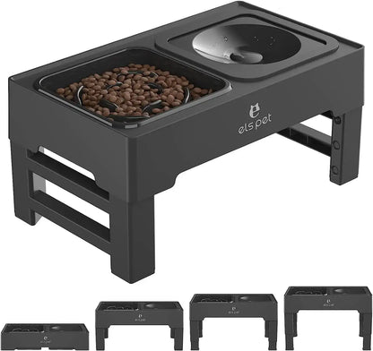 Adjustable Food & Water Bowl