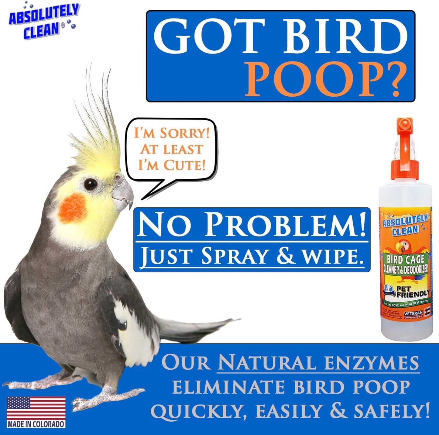 Bird Cage Cleaner and Deodorizer