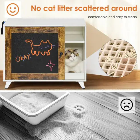 Cat Litter Hideaway Stand with Scratching Pad